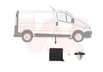 Van Wezel Zier-/Schutzleiste, Seitenwand [Hersteller-Nr. 4396424] für Fiat, Nissan, Renault, Opel
