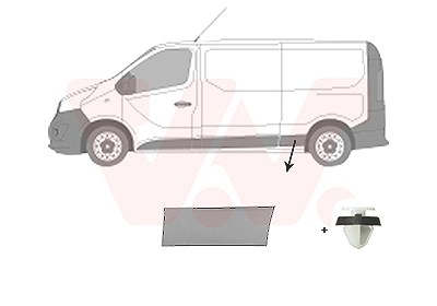 Van Wezel Zier-/Schutzleiste, Seitenwand [Hersteller-Nr. 4396407] für Renault, Nissan, Opel, Fiat