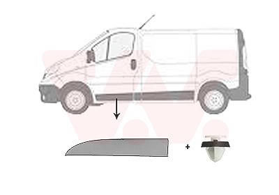 Van Wezel Zier-/Schutzleiste, Tür [Hersteller-Nr. 4396401] für Nissan, Renault, Fiat, Opel