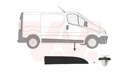 Van Wezel Zier-/Schutzleiste, Tür [Hersteller-Nr. 4396422] für Nissan, Renault, Opel, Fiat