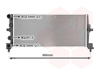 Van Wezel Kühler, Motorkühlung [Hersteller-Nr. 58012725] für VW