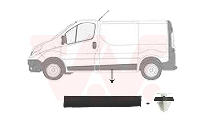 Van Wezel Zier-/Schutzleiste, Seitenwand [Hersteller-Nr. 4396425] für Renault, Opel, Fiat, Nissan