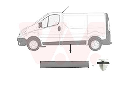 Van Wezel Zier-/Schutzleiste, Seitenwand [Hersteller-Nr. 4396405] für Renault, Opel, Nissan, Fiat