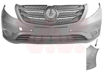 Van Wezel Stoßfänger [Hersteller-Nr. 3082572] für Mercedes-Benz