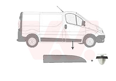 Van Wezel Zier-/Schutzleiste, Tür [Hersteller-Nr. 4396402] für Nissan, Renault, Opel, Fiat