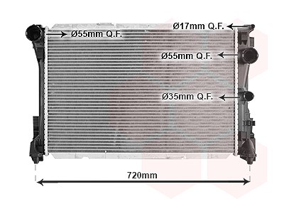 Van Wezel Kühler, Motorkühlung [Hersteller-Nr. 30002693] für Mercedes-Benz
