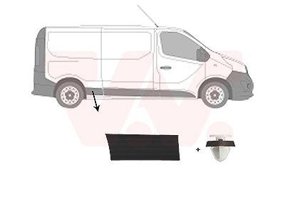 Van Wezel Zier-/Schutzleiste, Seitenwand [Hersteller-Nr. 4396428] für Nissan, Opel, Renault, Fiat