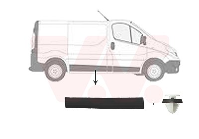 Van Wezel Zier-/Schutzleiste, Seitenwand [Hersteller-Nr. 4396426] für Fiat, Opel, Nissan, Renault