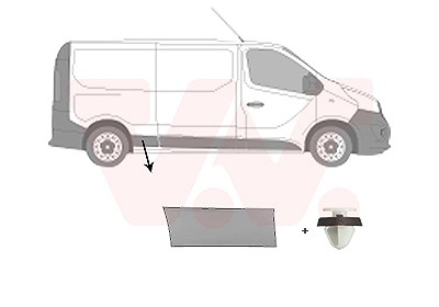 Van Wezel Zier-/Schutzleiste, Seitenwand [Hersteller-Nr. 4396408] für Fiat, Nissan, Opel, Renault