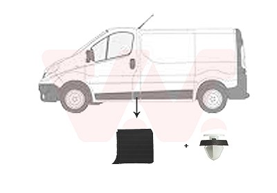 Van Wezel Zier-/Schutzleiste, Seitenwand [Hersteller-Nr. 4396423] für Opel, Nissan, Fiat, Renault