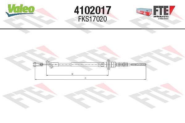Fte Seilzug, Kupplungsbetätigung [Hersteller-Nr. 4102017] für Daewoo, Chevrolet
