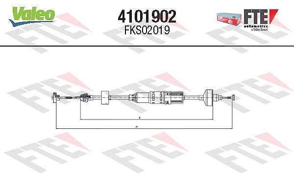 Fte Seilzug, Kupplungsbetätigung [Hersteller-Nr. 4101902] für VW