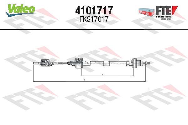 Fte Seilzug, Kupplungsbetätigung [Hersteller-Nr. 4101717] für Opel, Vauxhall