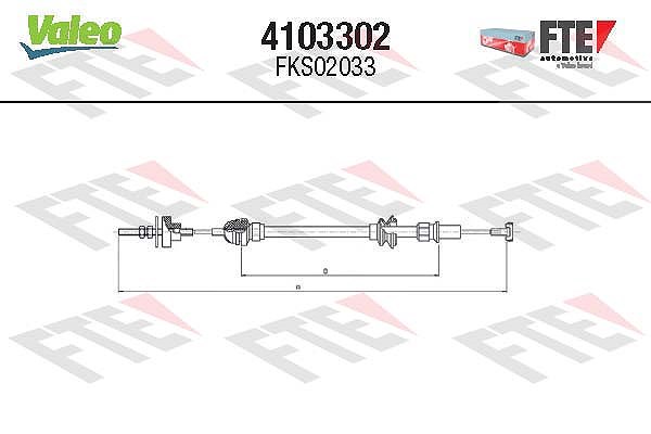 Fte Seilzug, Kupplungsbetätigung [Hersteller-Nr. 4103302] für Seat