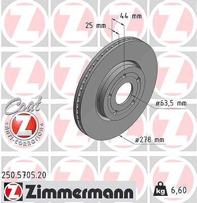 Zimmermann Bremsscheibe [Hersteller-Nr. 250.5705.20] für Ford