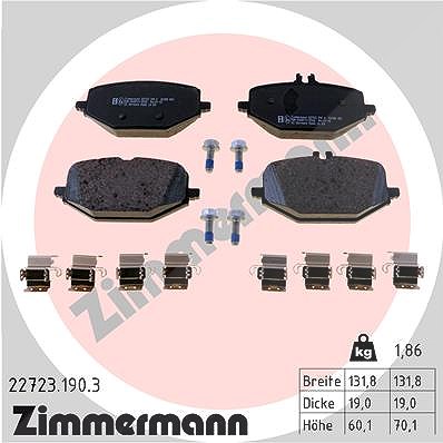 Zimmermann Bremsbelagsatz, Scheibenbremse [Hersteller-Nr. 22723.190.3] für Mercedes-Benz
