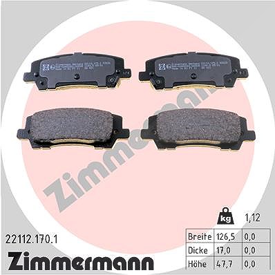 Zimmermann Bremsbelagsatz, Scheibenbremse [Hersteller-Nr. 22112.170.1] für Ford Usa