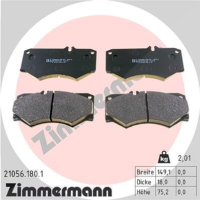 Zimmermann Bremsbelagsatz, Scheibenbremse [Hersteller-Nr. 21056.180.1] für Mercedes-Benz, Citroën, Puch, VW