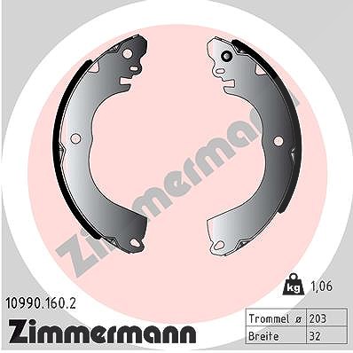 Zimmermann Bremsbackensatz [Hersteller-Nr. 10990.160.2] für Mitsubishi