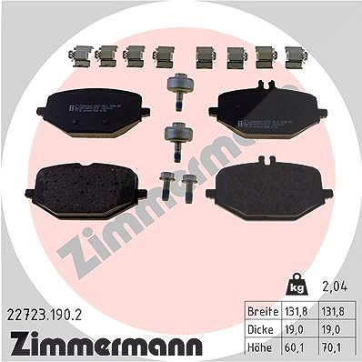Zimmermann Bremsbelagsatz, Scheibenbremse [Hersteller-Nr. 22723.190.2] für Mercedes-Benz