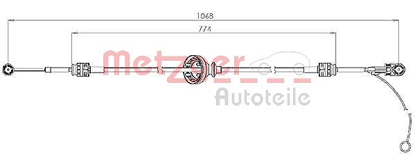 Metzger Autoteile Seilzug, Schaltgetriebe [Hersteller-Nr. 3150301] für Mercedes-Benz