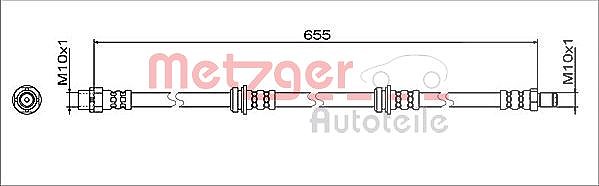 Metzger Autoteile Bremsschlauch [Hersteller-Nr. 4112064] für BMW