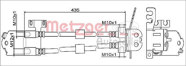 Metzger Autoteile Bremsschlauch [Hersteller-Nr. 4111558] für Ford