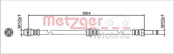 Metzger Autoteile Bremsschlauch [Hersteller-Nr. 4112068] für BMW