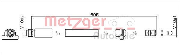 Metzger Autoteile Bremsschlauch [Hersteller-Nr. 4112076] für BMW
