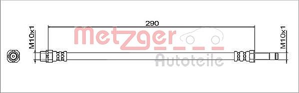 Metzger Autoteile Bremsschlauch [Hersteller-Nr. 4112057] für BMW