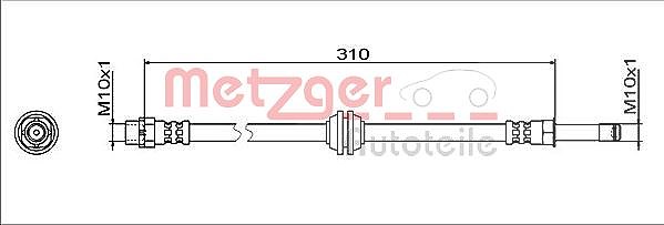 Metzger Autoteile Bremsschlauch [Hersteller-Nr. 4112063] für BMW