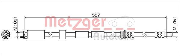 Metzger Autoteile Bremsschlauch [Hersteller-Nr. 4112075] für BMW