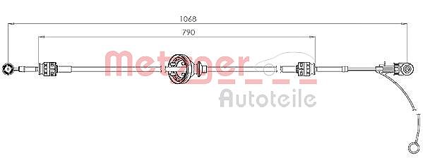 Metzger Autoteile Seilzug, Schaltgetriebe [Hersteller-Nr. 3150302] für Mercedes-Benz