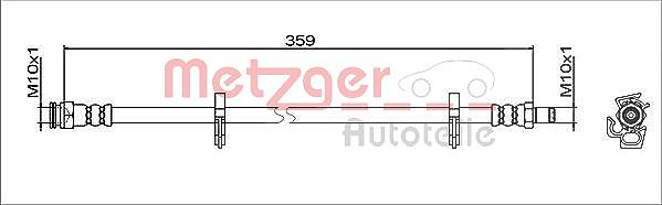 Metzger Autoteile Bremsschlauch [Hersteller-Nr. 4112051] für Iveco