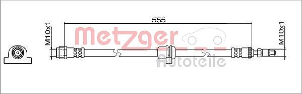 Metzger Autoteile Bremsschlauch [Hersteller-Nr. 4112082] für BMW