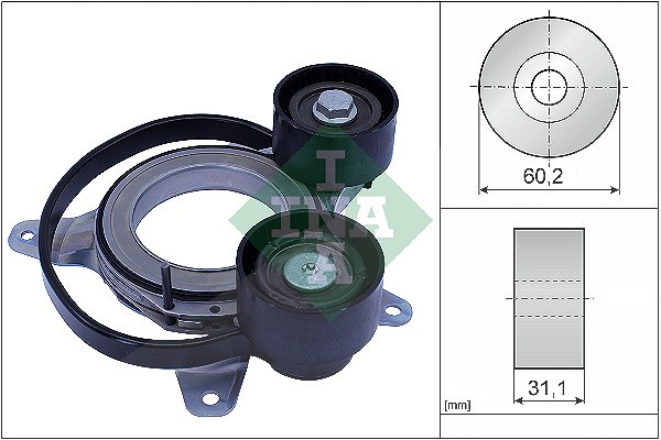 Schaeffler Ina Riemenspanner, Keilrippenriemen [Hersteller-Nr. 534081410] für Volvo