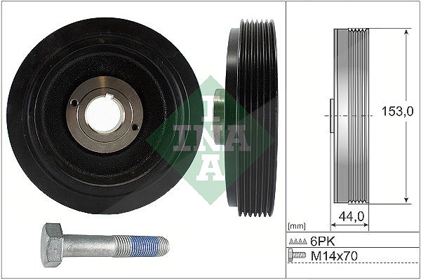 Schaeffler Ina Riemenscheibensatz, Kurbelwelle [Hersteller-Nr. 544004220] für Peugeot, Citroën, Fiat