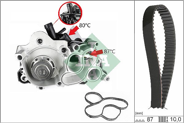 Schaeffler Ina Wasserpumpe + Zahnriemensatz [Hersteller-Nr. 530076130] für Skoda, Audi, VW
