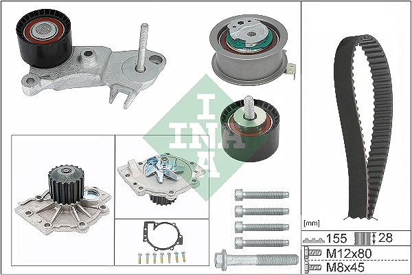 Schaeffler Ina Wasserpumpe + Zahnriemensatz [Hersteller-Nr. 530076230] für Volvo