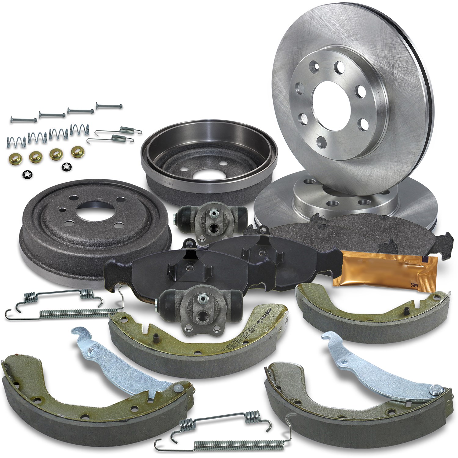 Bestprice Komplettset Bremsscheiben+Bremsbeläge Vorne+Hinten [Hersteller-Nr. 10604319] für Opel