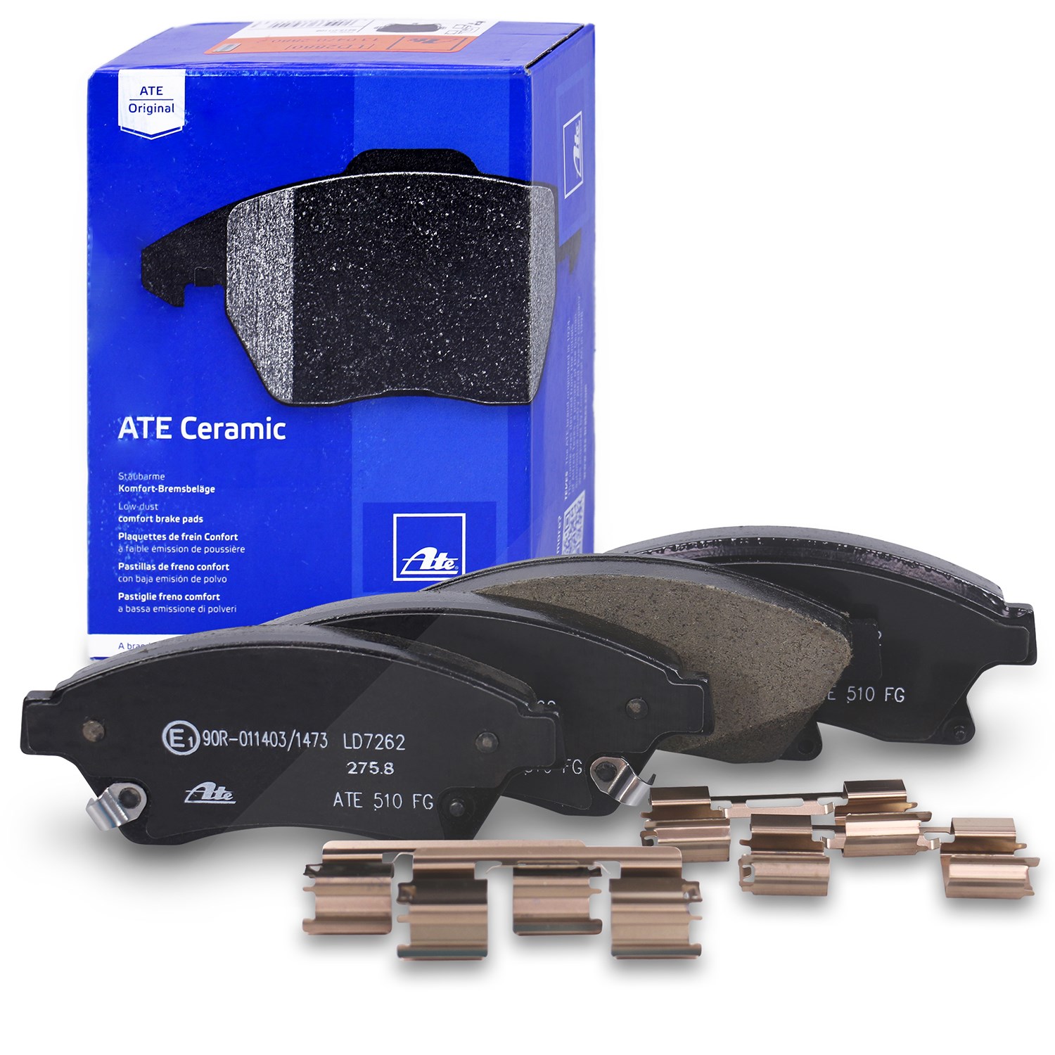 Ate CERAMIC Bremsbelagsatz vorne [Hersteller-Nr. 13.0470-7262.2] für Opel, Vauxhall, Chevrolet