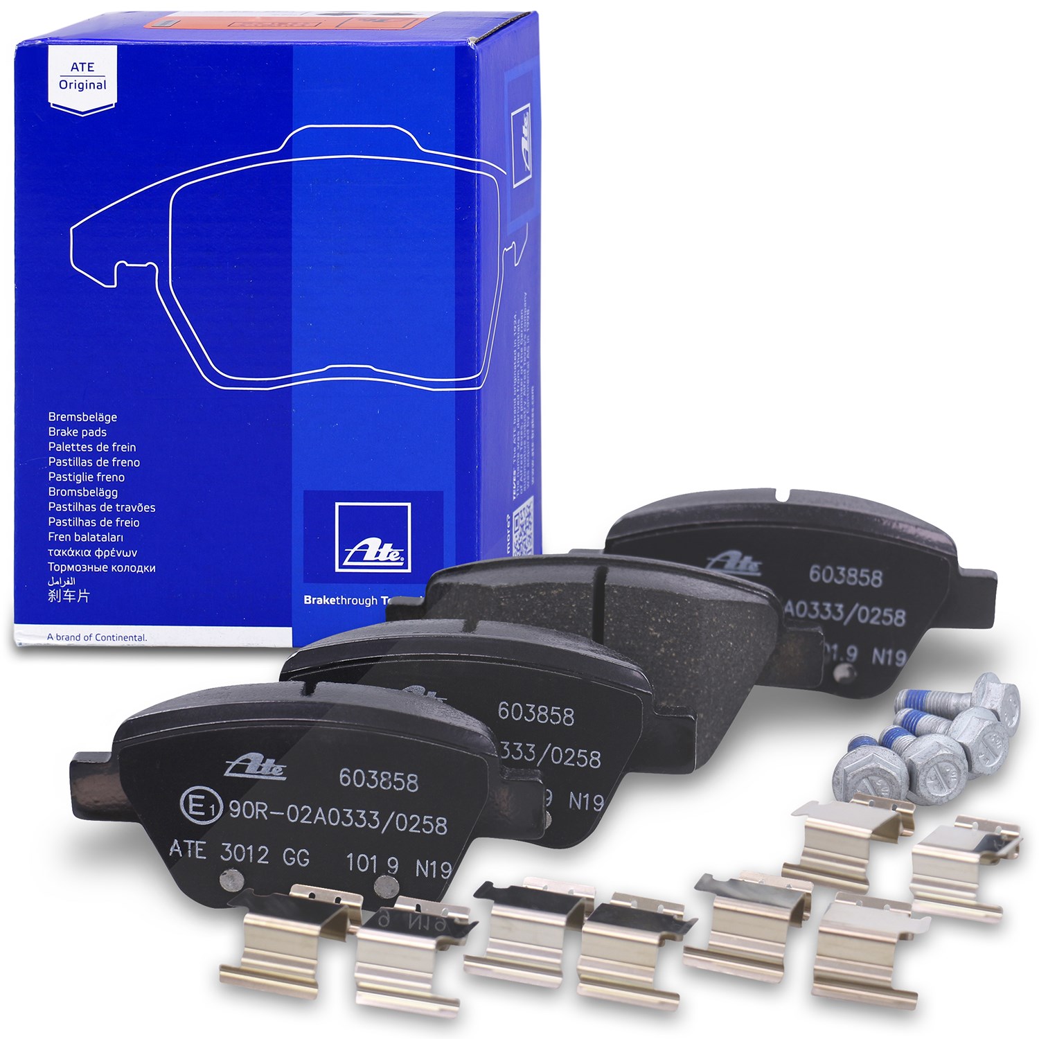 Ate Bremsbelagsatz hinten [Hersteller-Nr. 13.0460-3858.2] für VW, Skoda, Audi, Seat