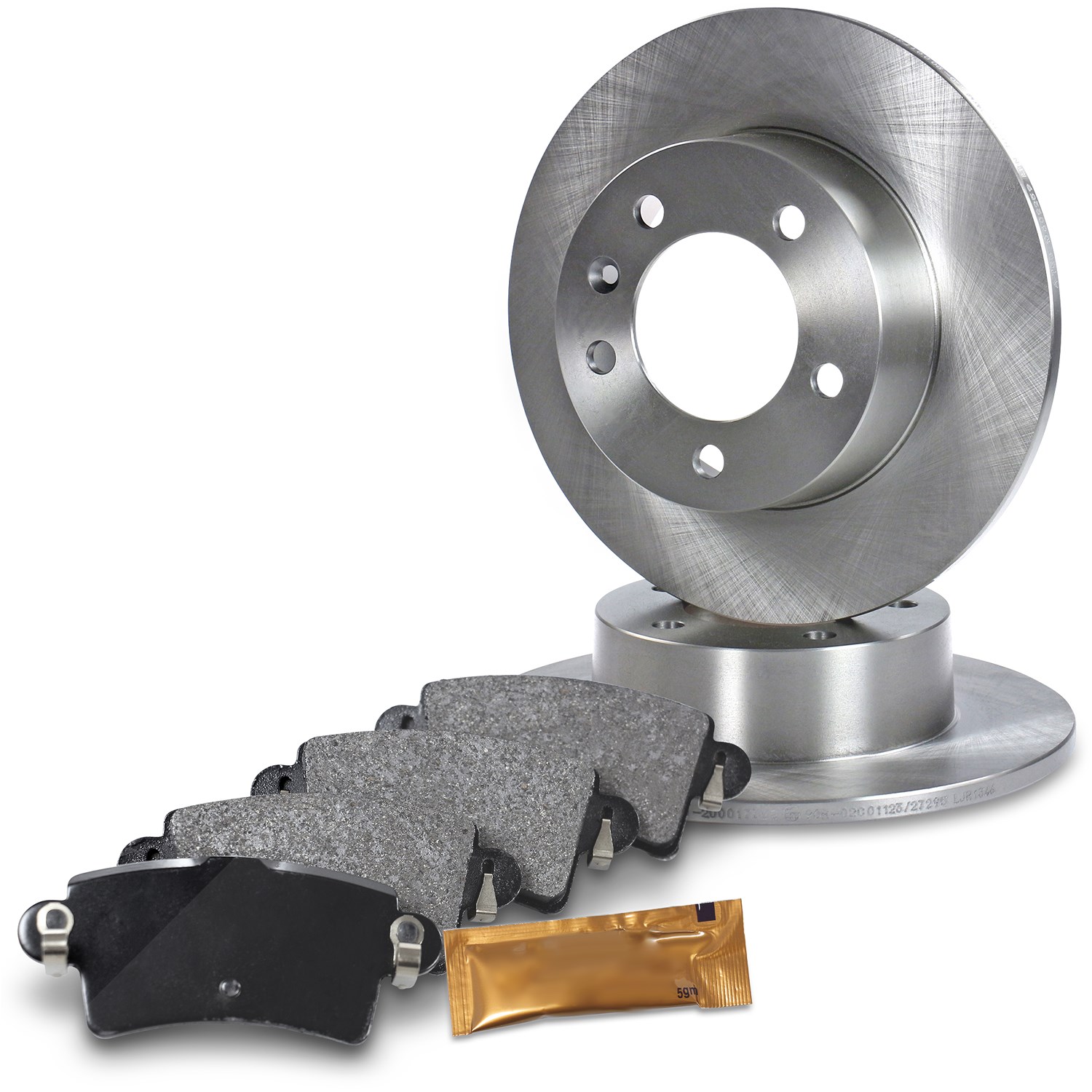 Bestprice Satz Bremsscheiben + Bremsbeläge Hinterachse VOLL [Hersteller-Nr. 10602261] für Renault, Opel, Nissan