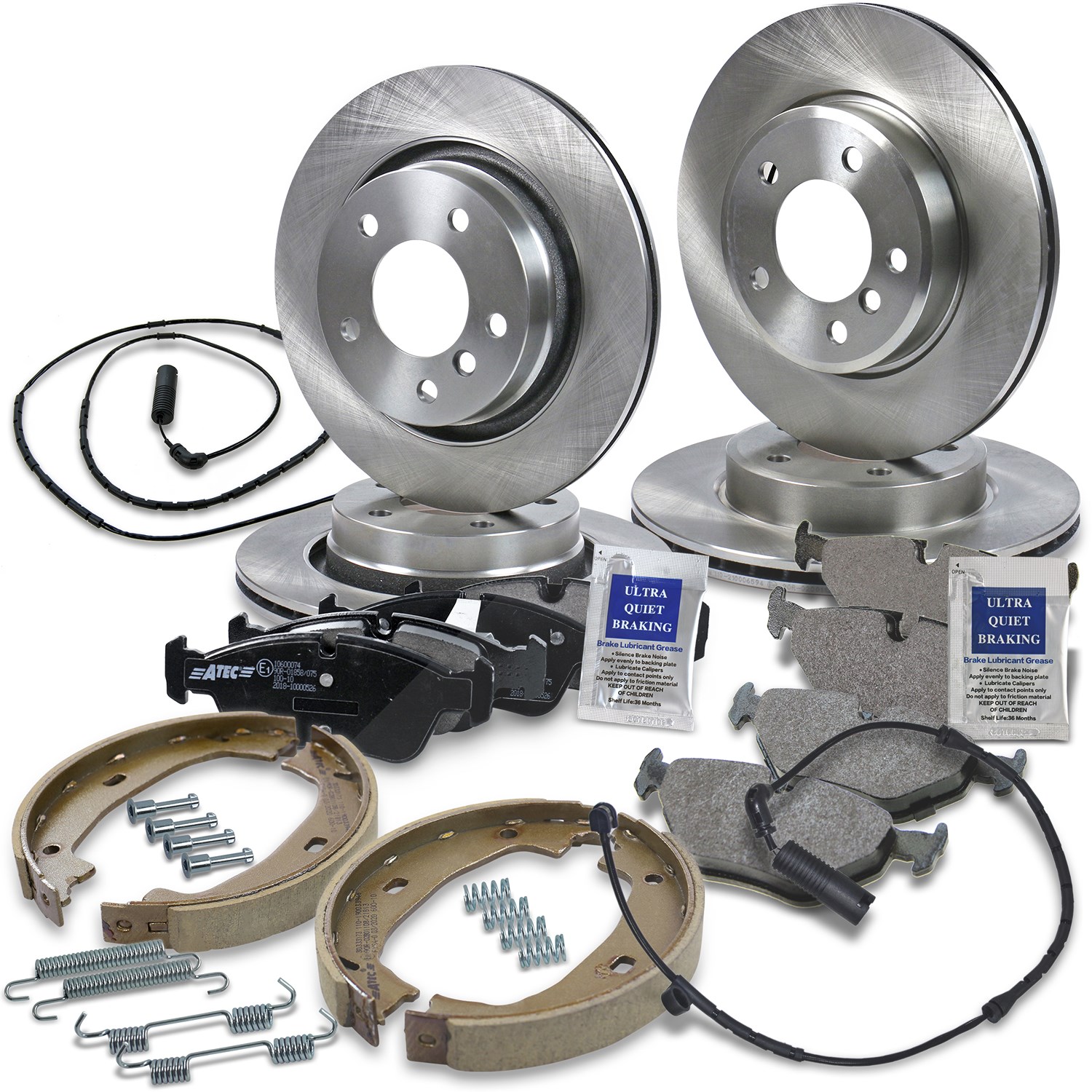 Bestprice Bremsscheiben + Bremsbeläge Vorne + Hinten [Hersteller-Nr. 10603951] für BMW