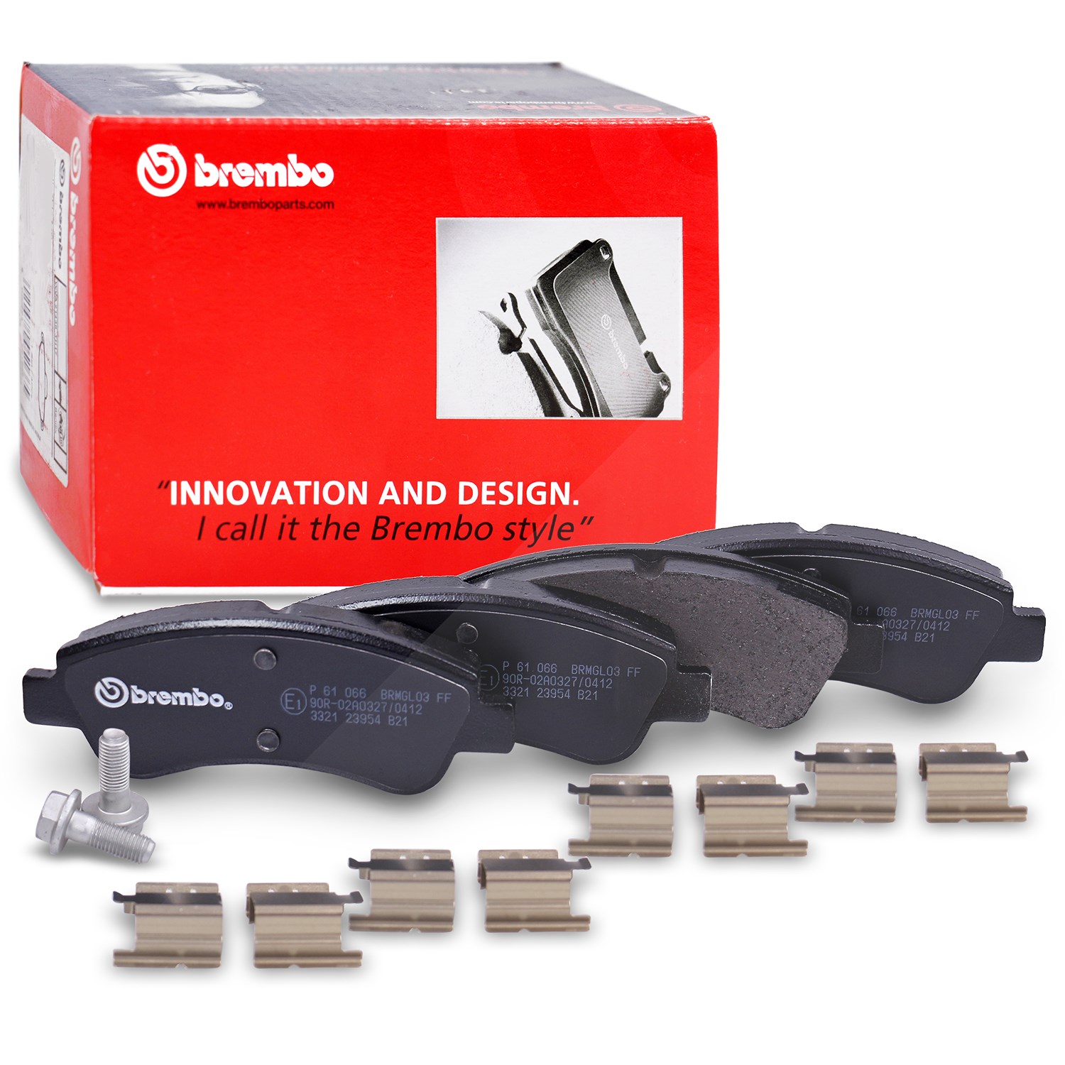 Brembo Bremsbelagsatz vorne [Hersteller-Nr. P61066] für Ds, Fiat, Vauxhall, Citroën, Opel, Peugeot