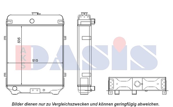 Aks Dasis Kühler, Motorkühlung [Hersteller-Nr. 440523N]