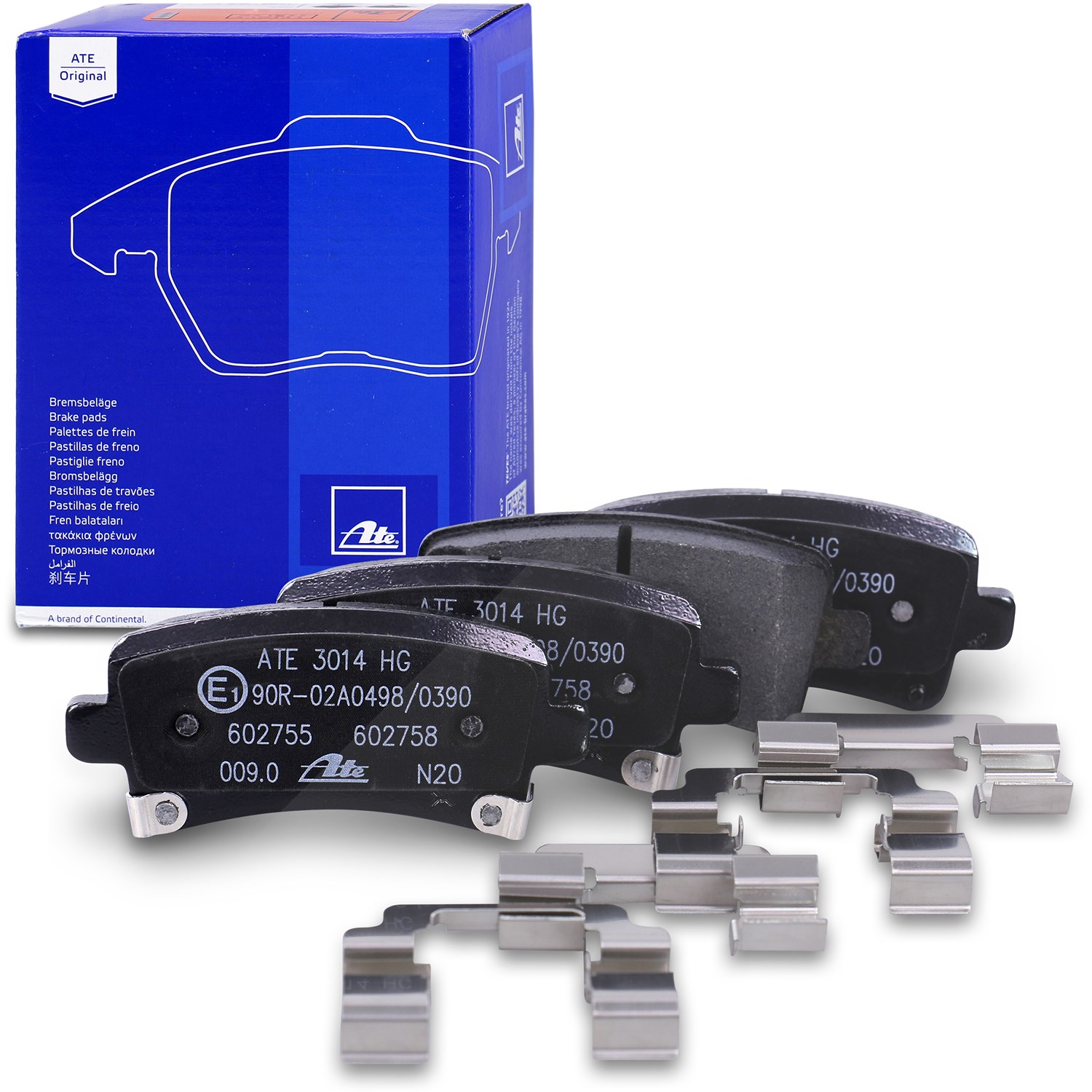 Ate Bremsbelagsatz hinten [Hersteller-Nr. 13.0460-2755.2] für Opel, Vauxhall, Saab, Chevrolet