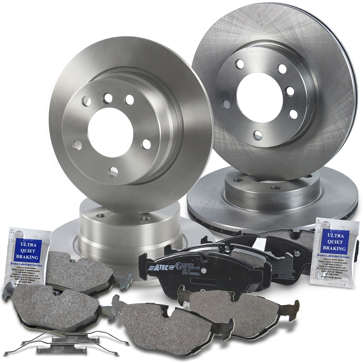 Bestprice Bremsscheiben + Bremsbeläge Vorne + Hinten [Hersteller-Nr. 10603493] für BMW