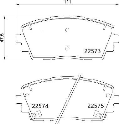 Für BREMBO P 30 115 HAM PADS. PRZEDNIE FRONT Mando KIA - Bild 7