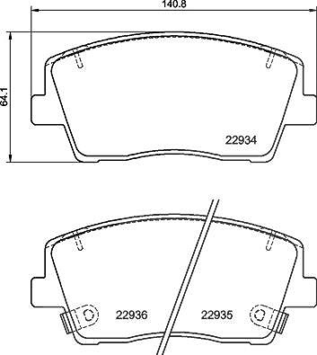 BREMBO P 30 119 Bremsbeläge Vorne für Stinger G70 - Bild 7